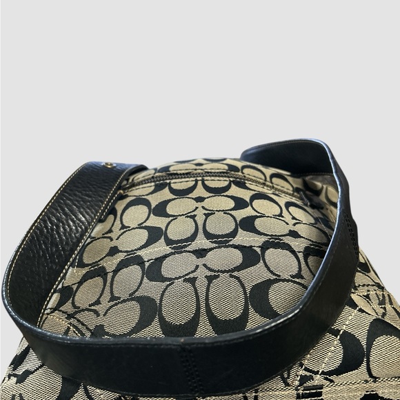 Coach Jaquard Canvas & Leather Shoulder Bag F062-10403 - Picture 7 of 14